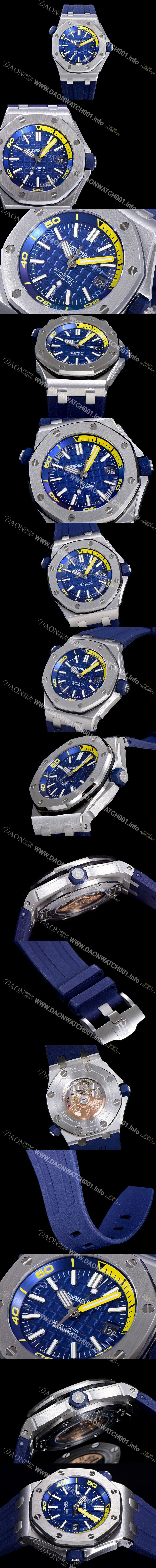 홍콩명품 [오데마피게] 남성용 옐로 세라믹 다이버!!로얄오크 오프쇼어15710ST.OO.A038CA.01 옐로 와플 다이얼 오토매틱 무브먼트 AUD12297