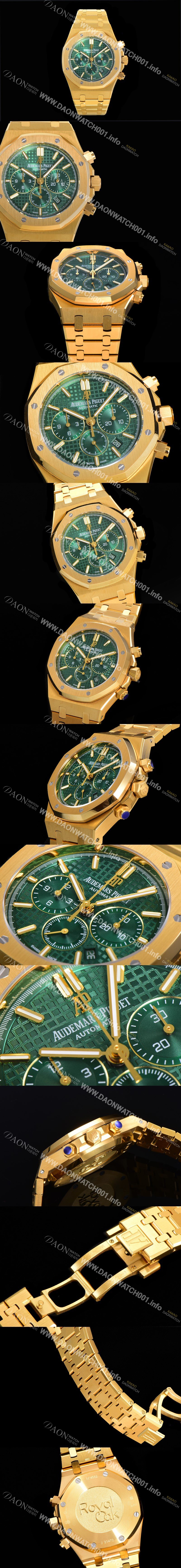 홍콩명품 [오데마피게] 남성용 NEW 로얄오크 26320OR.OO.1220OR.01 18K 로즈골드 41mm 사이즈 드레스 워치!! 크로노그래프 블랙 와플 다이얼 브레이슬릿 신형 ETA 7750B-2 오토매틱 무브먼트 AUD71230