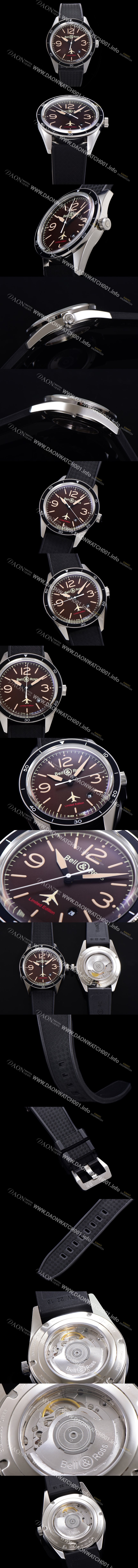 홍콩명품 [벨앤로즈] 남성용 빈티지  BR 123 Falcon ETA2836-2 타입 오토매틱 41mm 우레탄줄 브라운다이얼 bel1125