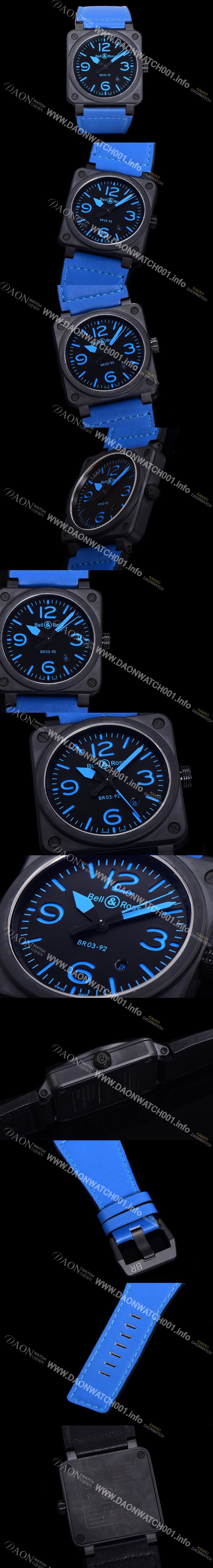 홍콩명품 [벨앤로즈] 남성용시계 BR03 오토매틱 미요타 9015타입 세라믹케이스 42mm 러버줄 블랙다이얼 bel2696