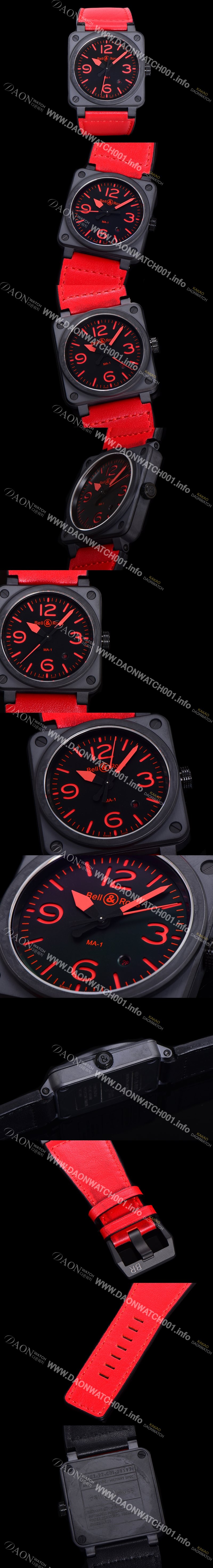 홍콩명품 [벨앤로즈] 남성용시계 BR03 오토매틱 미요타 9015타입 세라믹케이스 42mm 러버줄 블랙다이얼 bel4248