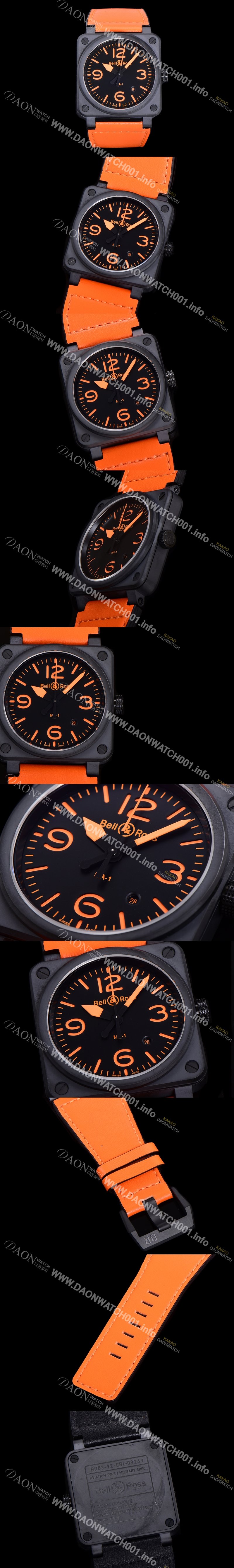 홍콩명품 [벨앤로즈] 남성용시계 BR03 오토매틱 미요타 9015타입 세라믹케이스 42mm 러버줄 블랙다이얼 bel8684