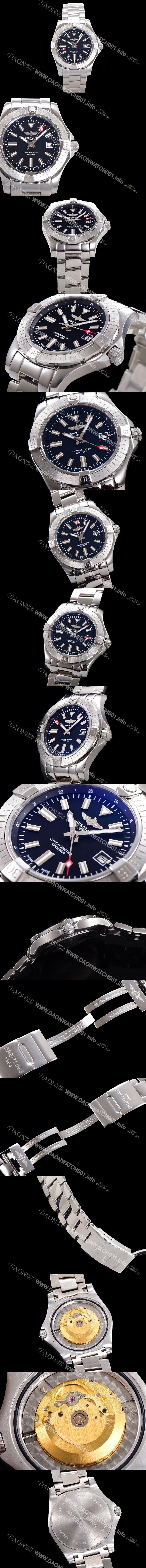 홍콩명품 [브라이틀링] 남성용 어벤져 오토매틱 아시안 2836-2 타입 43mm 스틸 메탈시계 블랙다이얼 bre1213