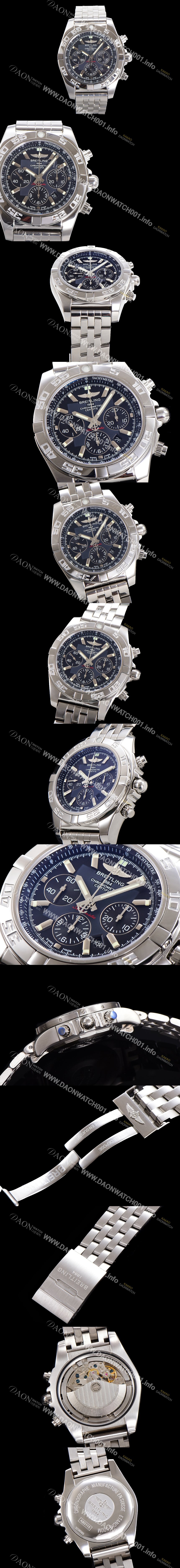 홍콩명품 [브라이틀링] 남성용 크로노맷 오토매틱 크로노그래프 ETA7750-2타입 44mm 매탈줄 그레이다이얼 bre1191