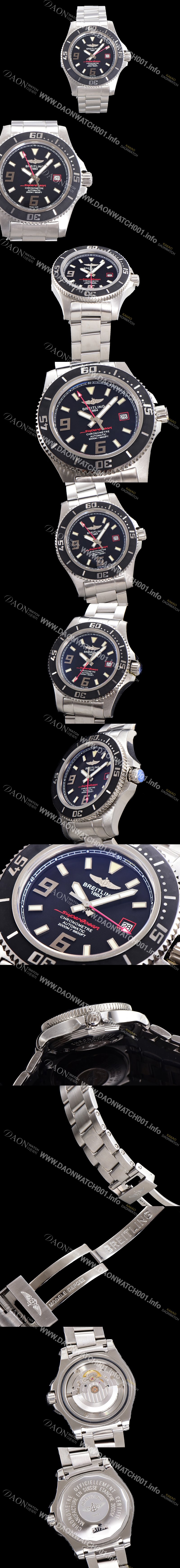 홍콩명품 [브라이틀링] 남성용 슈퍼오션 오토매틱 ETA2824-2 44mm 메탈줄 블랙다이얼 bre0286