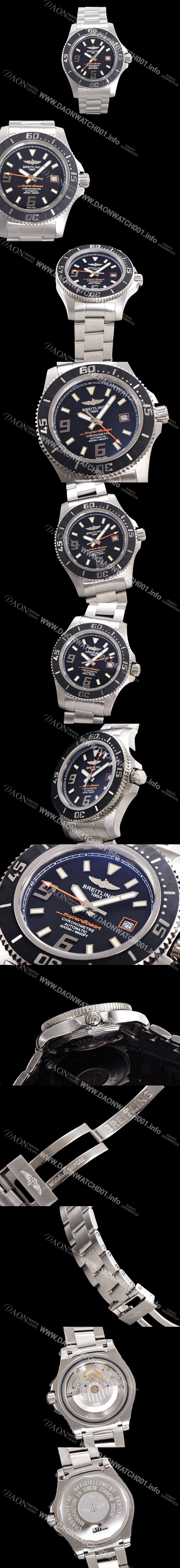 홍콩명품 [브라이틀링] 남성용 슈퍼오션 오토매틱 ETA2824-2 44mm 메탈줄 블랙다이얼 bre2866