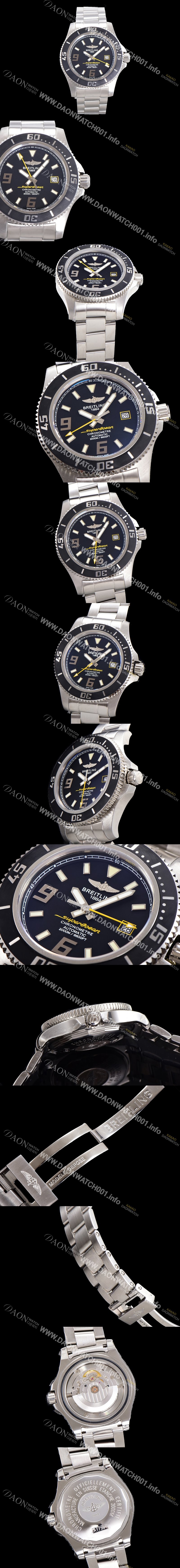 홍콩명품 [브라이틀링] 남성용 슈퍼오션 오토매틱 ETA2824-2 44mm 메탈줄 블랙다이얼 bre4622