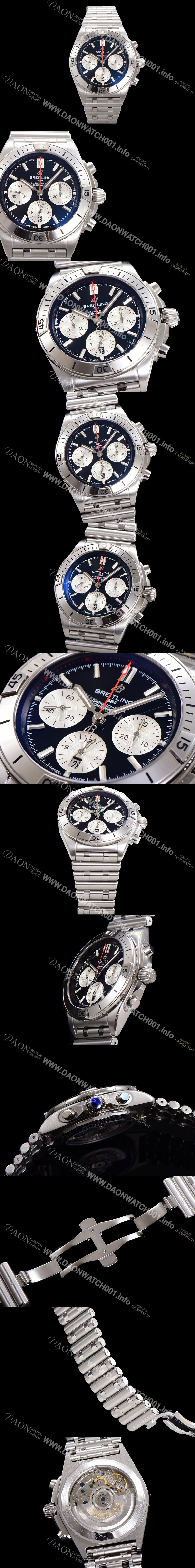 홍콩명품 [브라이틀링] 남성용 크로노맷 B01 오토매틱 ETA7750-2 타입 42mm 메탈줄 블랙다이얼 bre21546