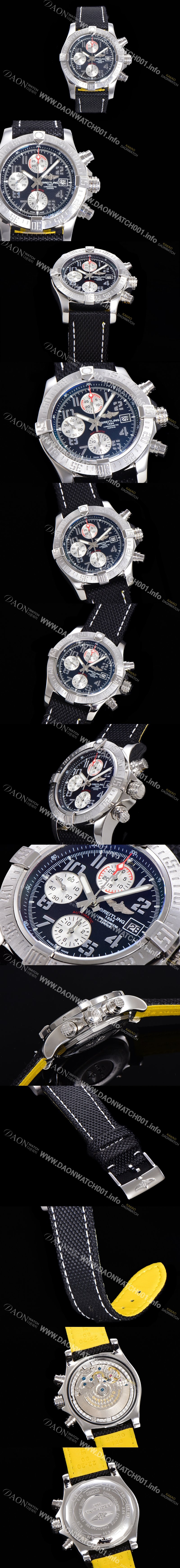 홍콩명품 [브라이틀링]남성용 어벤져 II 크로노그래프 45미리 볼카노 오토매틱 블랙다이얼 BRE65949