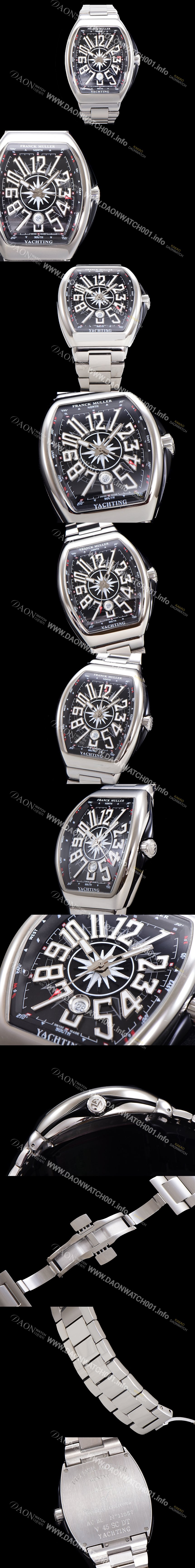 홍콩명품 [프랭크뮬러] 남성용 뱅가드 오토매틱 ETA2824 타입 45mm 메탈줄 블랙다이얼 fra4469