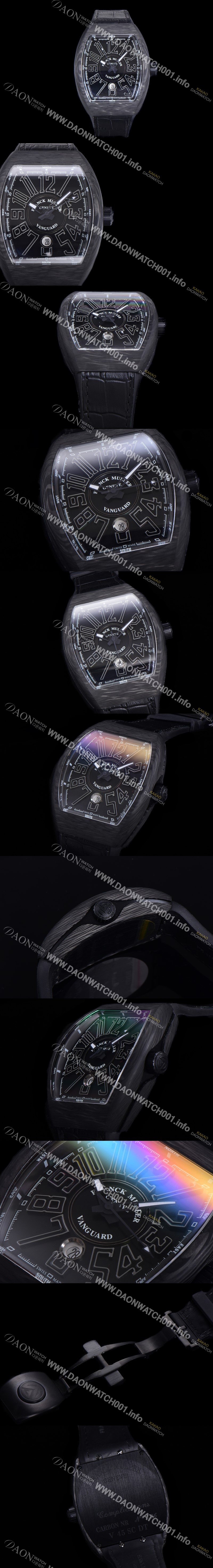 홍콩명품 [프랭크뮬러] 남성용 V 45 SC DT 뱅가드 2824 므브먼트 오토매틱 44미리 카본 케이스 러버밴드 블랙다이얼 FRA71140