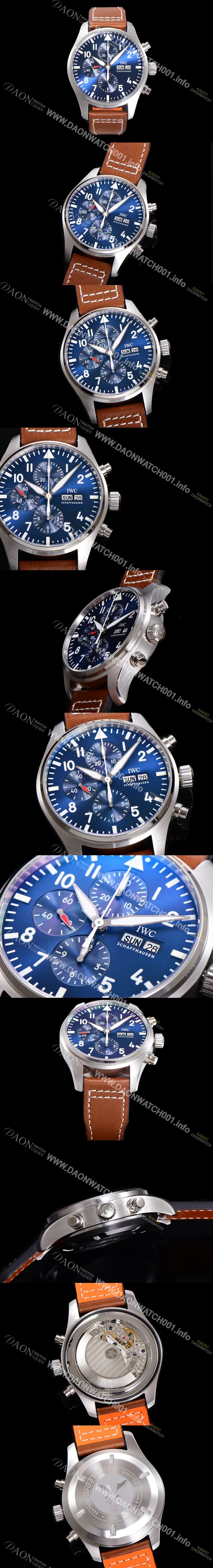 홍콩명품 [아이더블유씨] 남성용 파일럿 생텍쥐베리 어린왕자 한정판 에디션!! IW377714 데이 & 데이트 크로노그래프 블루 다이얼 오토매틱 무브먼트 IWC0121