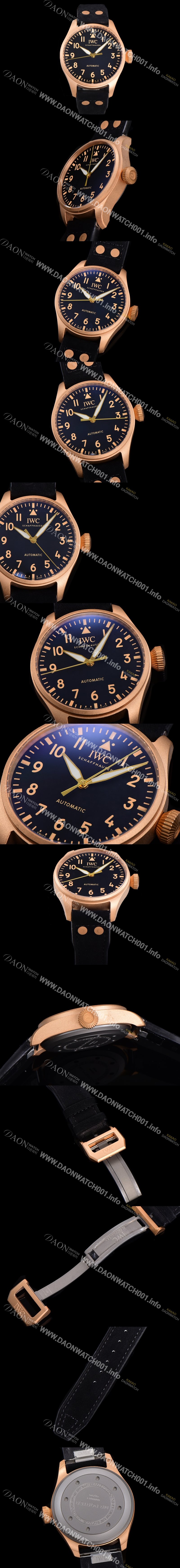 홍콩명품 [아이더블유씨] 남성용 빅 파일럿 워치 IW329703 브론즈 스핏파이어 43mm 오토매틱 9015 타입 가죽줄 블랙 다이얼 iwc39265