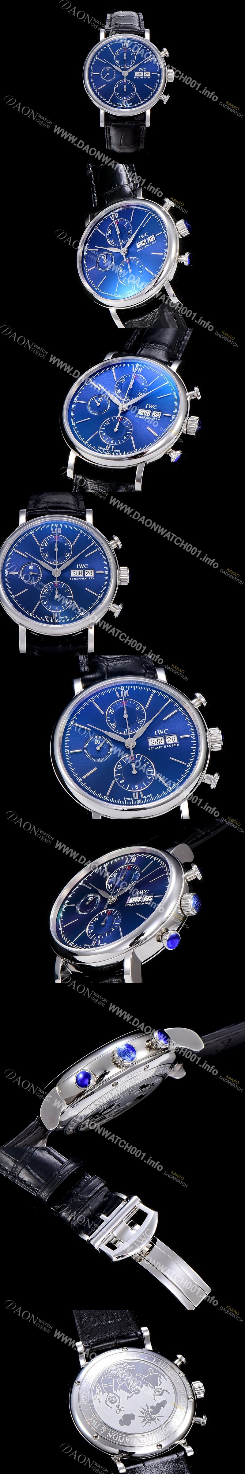 홍콩명품 [아이더블유씨] 남성용 포르토피노 IW391019 오토매틱 무브먼트 42미리 블루 다이얼 IWC71019