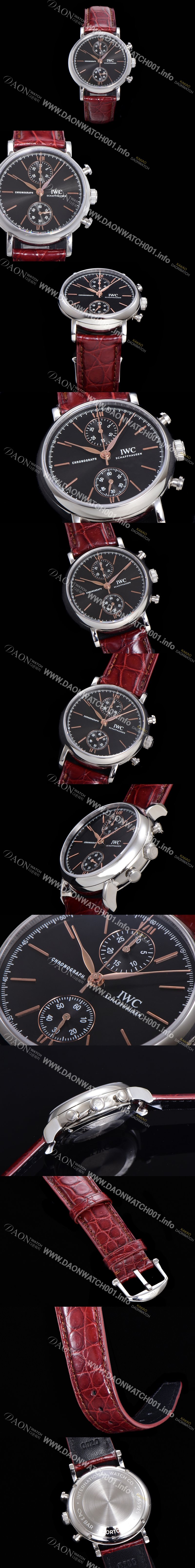 홍콩명품 [아이더블유씨] 남성용 포르토피노 IW391404 블랙 다이얼 39미리 악어가죽 7750 오토매틱 무브먼트 IWC76300