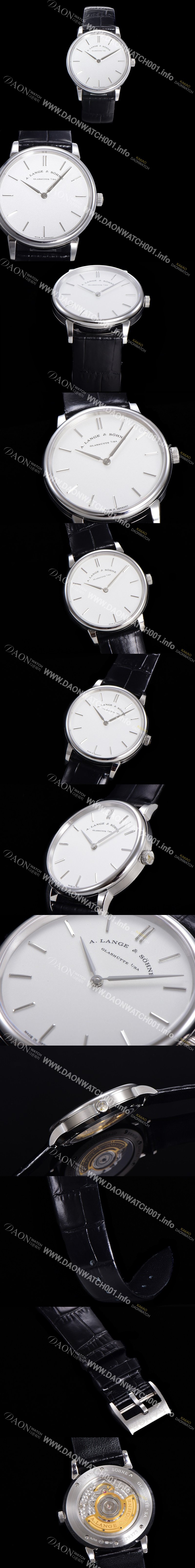 홍콩명품 [아랑게운트죄네] 남성용 색소니아 씬 205.086 랑게 39미리 화이트 다이얼 오토매틱 무브먼트 LAN40856