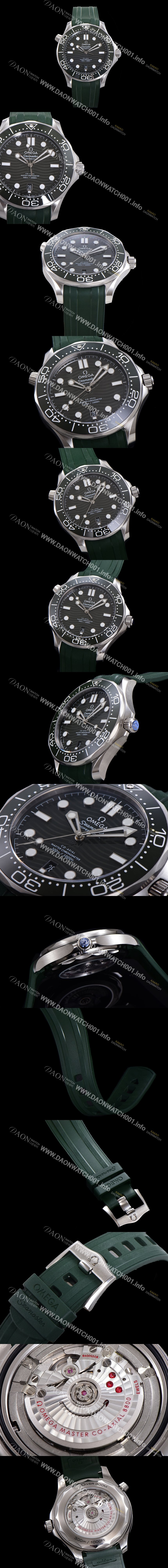 홍콩명품 [오메가] 남성용 신상출시! 210.32.42.20.10.001 씨마스터 다이버 300M 코-액시얼 마스터 크로노미터 오토매틱 Cal.8800 타입 42mm 메탈줄 그린다이얼 omg3129
