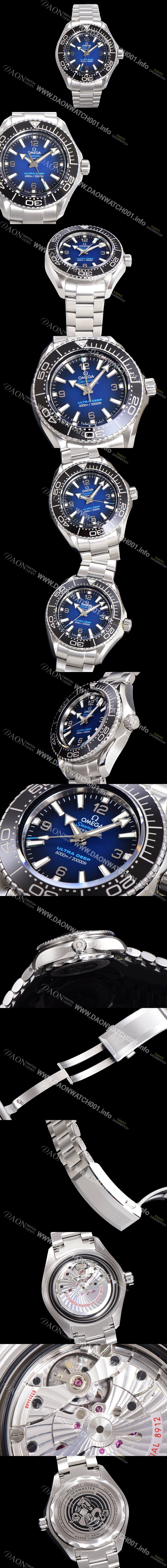 홍콩명품 [오메가] 남성용 딥다이버신상 시마스터 6000M 울트라 딥 티타늄 45mm 블랙다이얼 omg91531