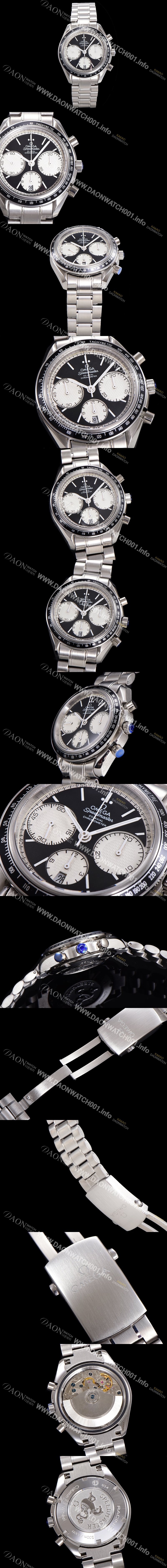 홍콩명품 [오메가] 남성용시계 뉴 레이싱 크로노 스프드마스터 레이싱 크로노그래프 오토매틱 ETA7750-2 타입 40mm 메탈줄시계 블랙다이얼 omg8294