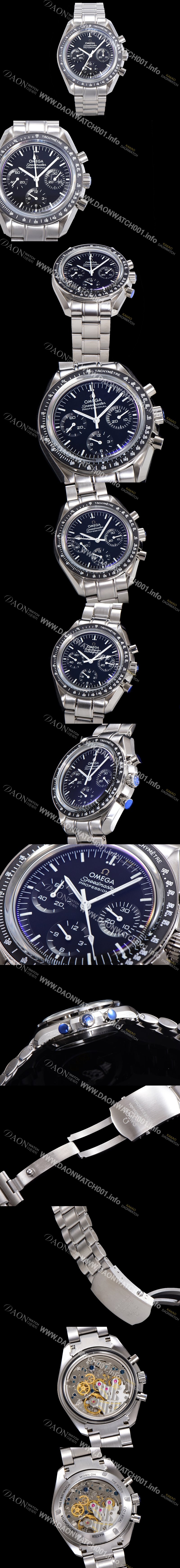 홍콩명품 [오메가] 남성용 스피드마스터 문워치  프로페셔널 수동기계식 1861타입  42mm 메탈줄 블랙다이얼 omg62324