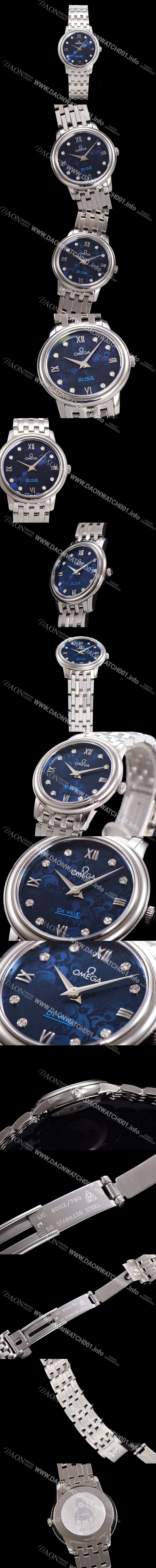홍콩명품 [오메가] 여성용 드빌 레이디스 424.10.27.60.53.003 쿼츠 32mm 메탈줄 블루다이얼 omg82974