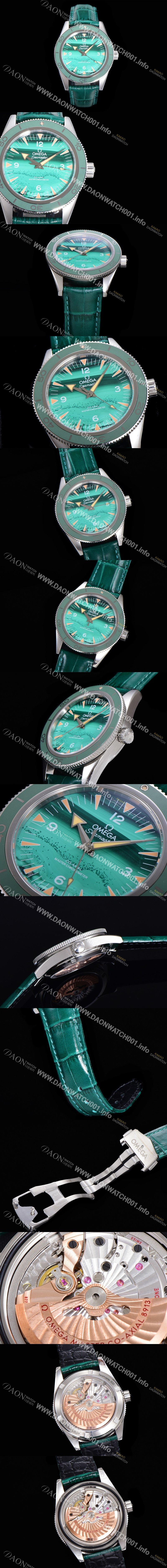 홍콩명품 [오메가]남성용 2021 씨마스터 300 Co-Axial 크로노미터 234.93.41.21.99.001 오토매틱 므브먼트 41mm 그린다이얼 OMG12788