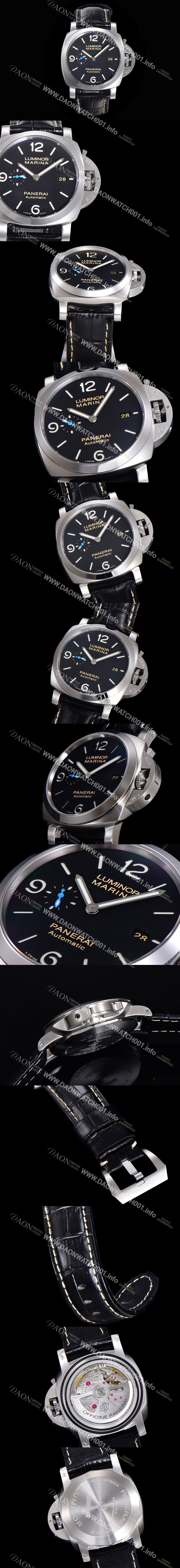 홍콩명품 [파네라이] 남성용 PAM01312 루미노르 1950 3데이 44미리 오토매틱 P.9010타입 가죽줄 블랙다이얼 pan3511