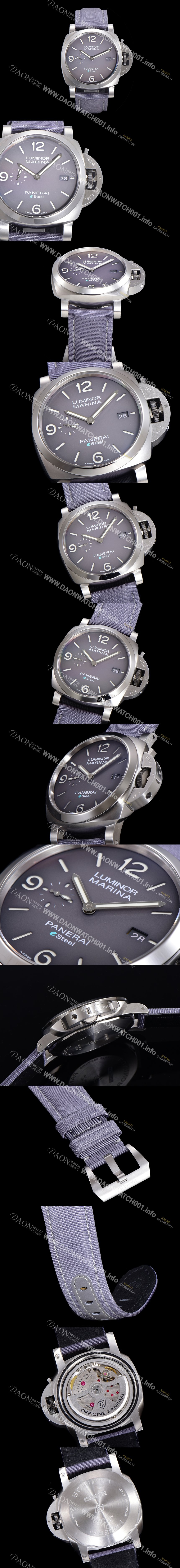 홍콩명품 [파네라이] 남성용 PAM01357 루미노르 마리나 오토매틱 Cal P.9010 타입 44mm 가죽줄 그레이다이얼 pan1159