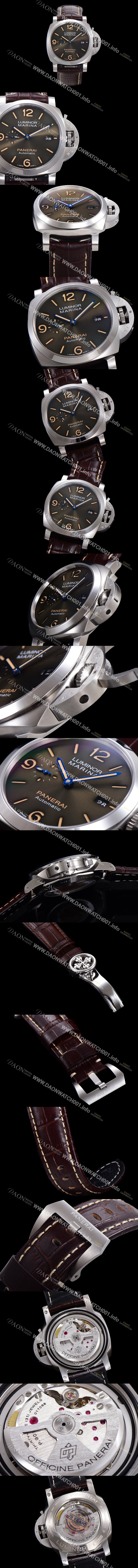 홍콩명품 [파네라이] 남성용 루미노르 1950 3데이 44미리 PAM01116 오토매틱 P.9010타입 가죽줄 브라운다이얼 pan2153