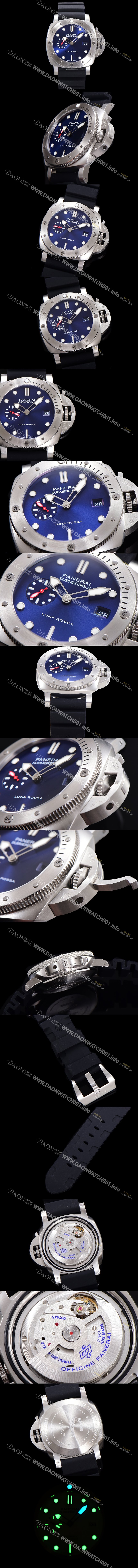 홍콩명품 [파네라이] 남성용 서브머시블 PAM01391 오토매틱 Cal P. 900 타입 44mm 우레탄 블루다이얼 pan0426