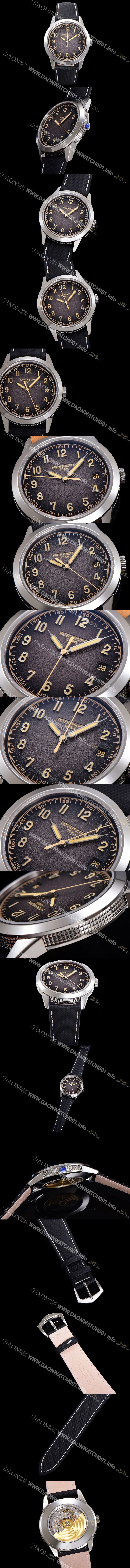 홍콩명품 [파택필립] 남성용 칼라트라바 Ref.5226G-001 오토매틱 Cal.26-330 S C 타입 40mm 가죽줄 틱스처드 그레이다이얼 pat28702