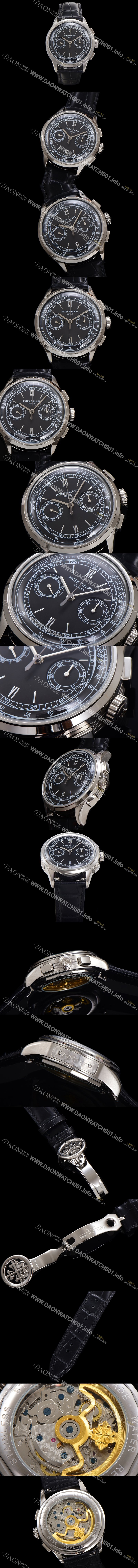 홍콩명품 [파텍필립] 남성용 컴플리케이션 5170G 크로노그래프 오토매틱 7750 타입 39mm 가죽줄 블랙 다이얼 pat2206