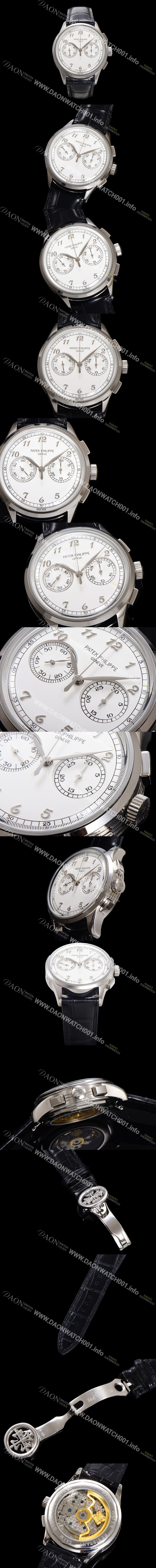 홍콩명품 [파텍필립] 남성용 컴플리케이션 5170G 크로노그래프 오토매틱 7750 타입 39mm 가죽줄 화이트 다이얼 pat2209