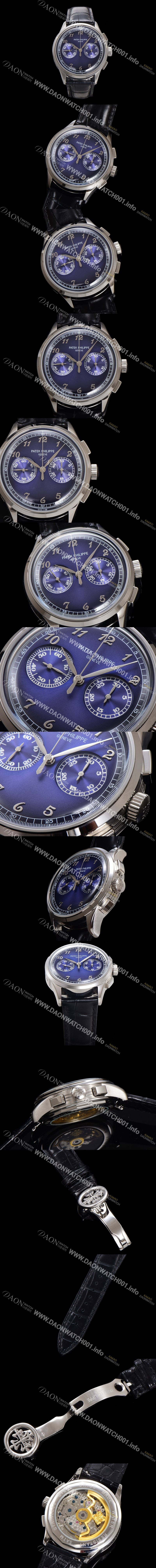 홍콩명품 [파텍필립] 남성용 컴플리케이션 5170G 크로노그래프 오토매틱 7750 타입 39mm 가죽줄 블루 다이얼 pat2210