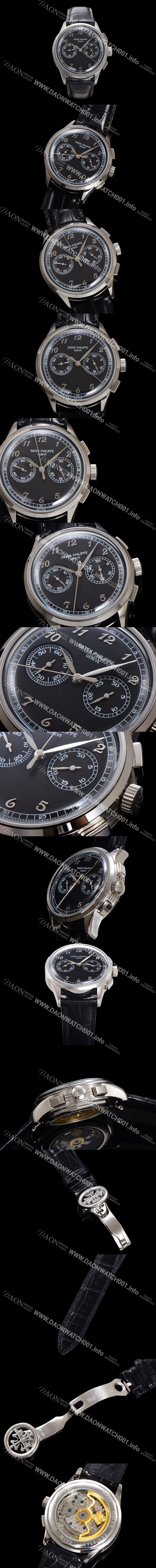 홍콩명품 [파텍필립] 남성용 컴플리케이션 5170G 크로노그래프 오토매틱 7750 타입 39mm 가죽줄 블랙 다이얼 pat2211