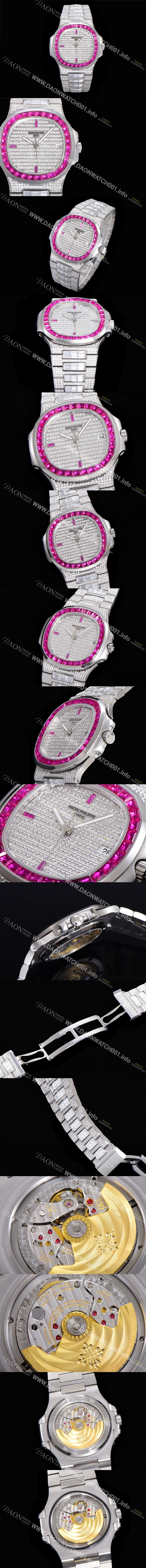 홍콩명품 [파텍필립] 남성용 노틸러스 5719/10G-010 보석/큐빅 셋팅 오토매틱 Cal.324 S C 타입 40미리 메탈 보석다이얼 PAT74093