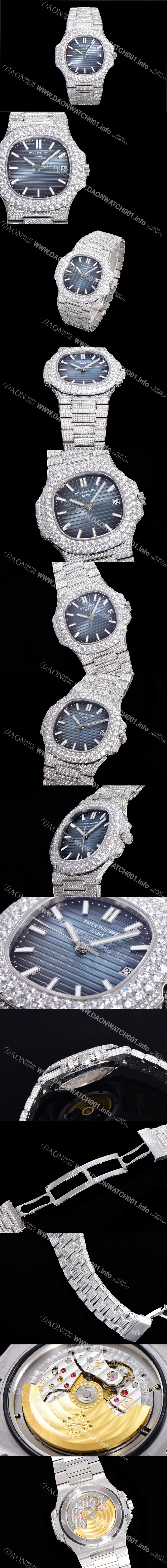 홍콩명품 [파텍필립] 남성용 노틸러스 5711/1R-010 보석/큐빅 셋팅 오토매틱 Cal.324 S C 타입 40미리 블루다이얼 PAT75717