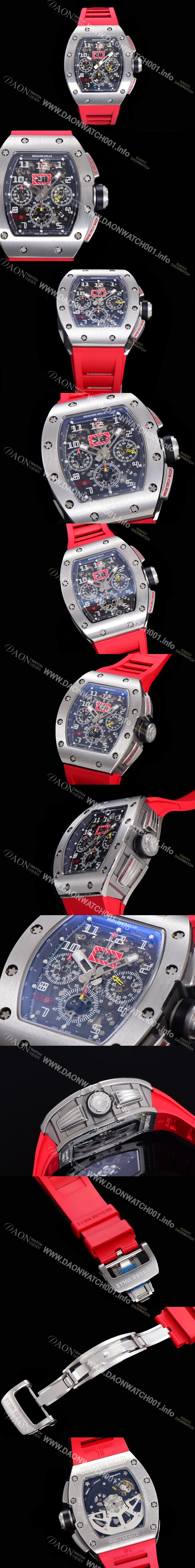 홍콩명품 [리차드밀레] 남성용 최고급형 RM11-03 플라이백 크로노그래프 50미리 스켈레톤 다이얼 오토매틱 무브먼트 RIC09645