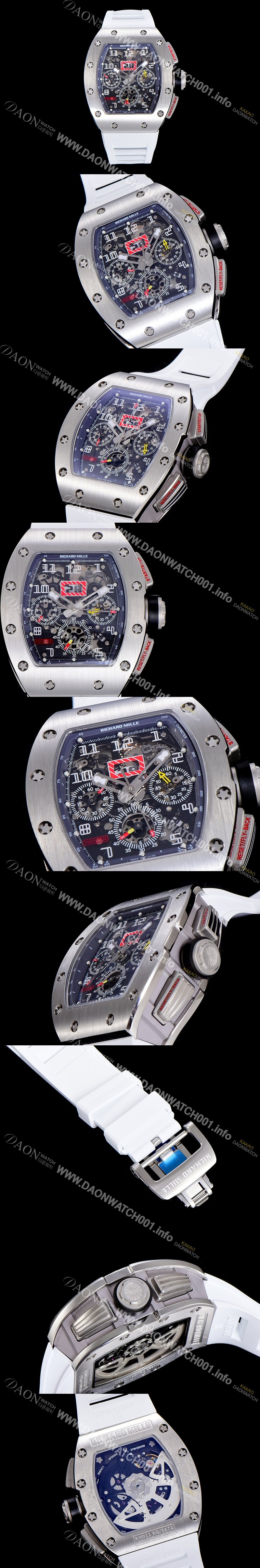 홍콩명품 [리차드밀레] 남성용 최고급형 RM11-03 플라이백 크로노그래프 50미리 스켈레톤 다이얼 오토매틱 무브먼트 RIC09842