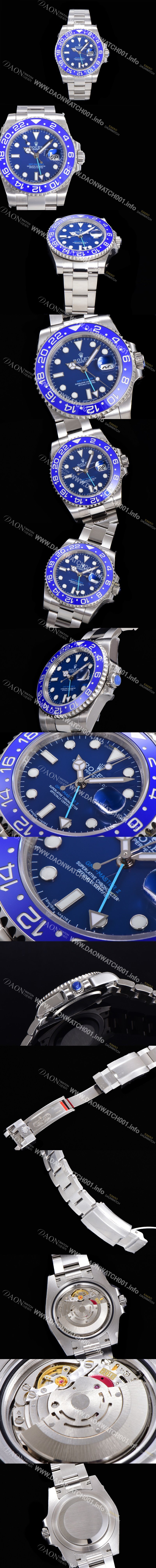 홍콩명품 [로렉스] 남성용 904L 스틸!! 2022신형 지엠티 마스터II 126719 신형 Cal. 3186 오토매틱 무브먼트 블루 다이얼 브레이슬릿 ROL03170