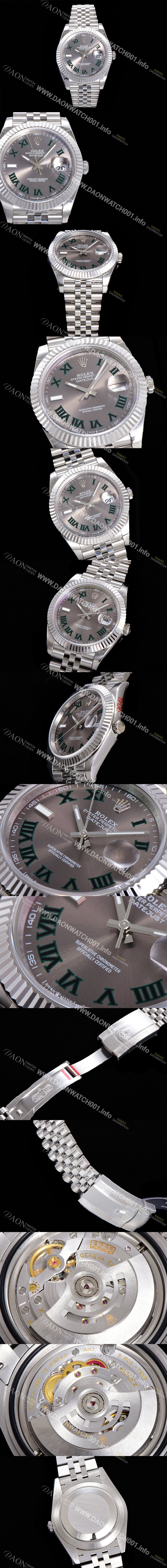 홍콩명품 [로렉스] 남성용 904L스틸!! 2022신형 데이저스트 41mm II m126334 그레이 다이얼 로마인덱스 스틸 브레이슬릿 신형 Cal.3235 오토매틱 무브먼트 ROL06117