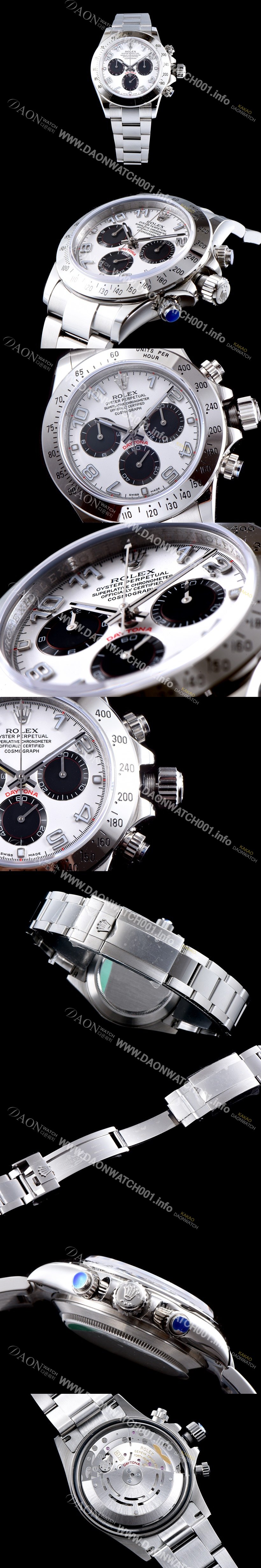 홍콩명품 [로렉스] 남성용 데이토나 116519-L(FC)  크로노그래프 오토매틱 4130타입 무브 40mm 메탈줄 화이트다이얼 rol3291