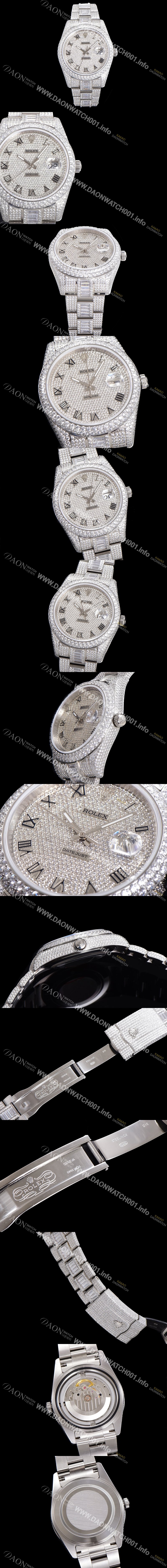 홍콩명품 [로렉스] 남성용 수제공정형 다이아 튜닝 데이져스트 오토매틱 ETA 2824-2 41mm 보석다이얼 rol69264