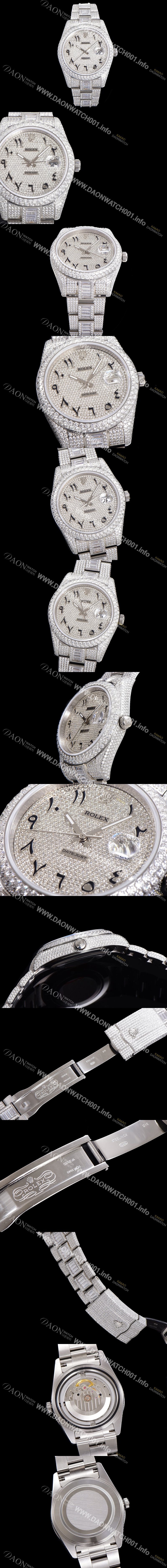 홍콩명품 [로렉스] 남성용 수제공정형 다이아 튜닝 데이져스트 오토매틱 ETA 2824-2 41mm 보석다이얼 rol64262