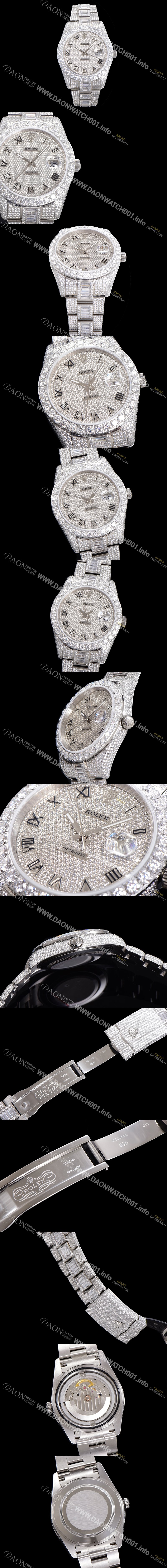 홍콩명품 [로렉스] 남성용 수제공정형 다이아 튜닝 데이져스트 오토매틱 ETA 2824-2 41mm 보석다이얼 rol02639