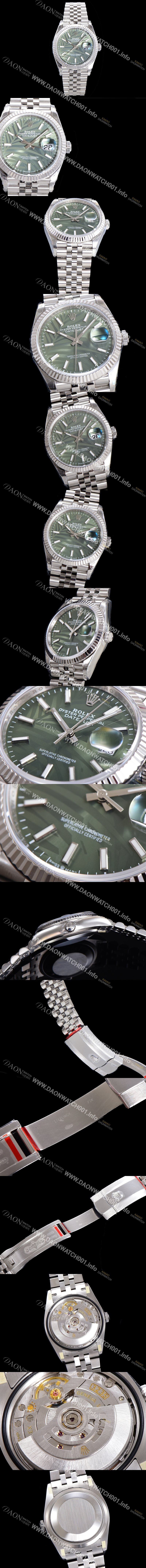 홍콩명품 [로렉스] 남성용 904L스틸!! 2023신형 데이저스트 36mm II m126234-0047 올리브 그린 다이얼 스틸 브레이슬릿 신형 Cal.3235 오토매틱 무브먼트 ROL16110