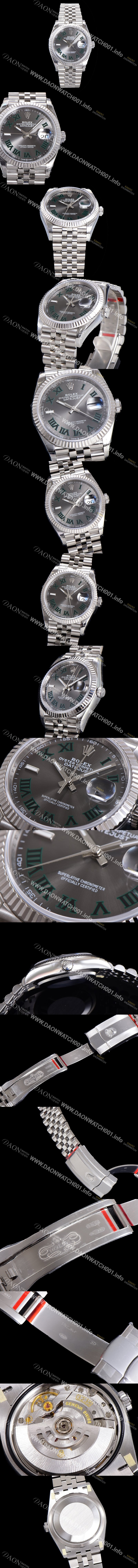 홍콩명품 [로렉스] 남성용 904L스틸!! 2023신형 데이저스트 36mm II m126234-0046 그레이 다이얼 로마인덱스 스틸 브레이슬릿 신형 Cal.3235 오토매틱 무브먼트 ROL16118