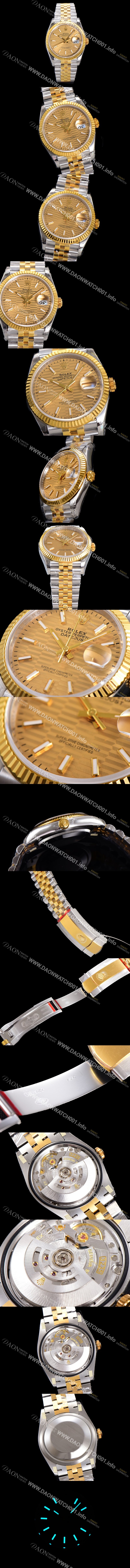 홍콩명품 [로렉스] 남성용 904L스틸!! 2023신형 데이져스트 36mm II M126233-0039 !! 18K 옐로골드 골드다이얼 브레이슬릿 신형 Cal.3235 오토매틱 무브먼트 ROL29321