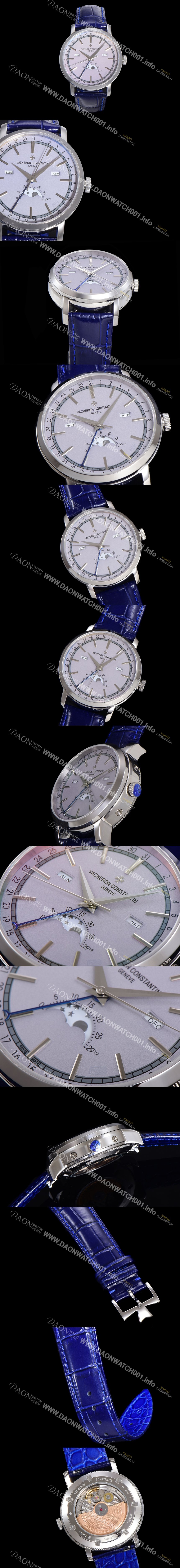 홍콩명품 [바쉐런콘스탄팀] 남성용 트레디셔널 문페이즈 오토매틱 2460QCL 타입 41mm 가죽줄 그레이다이얼  vac2112