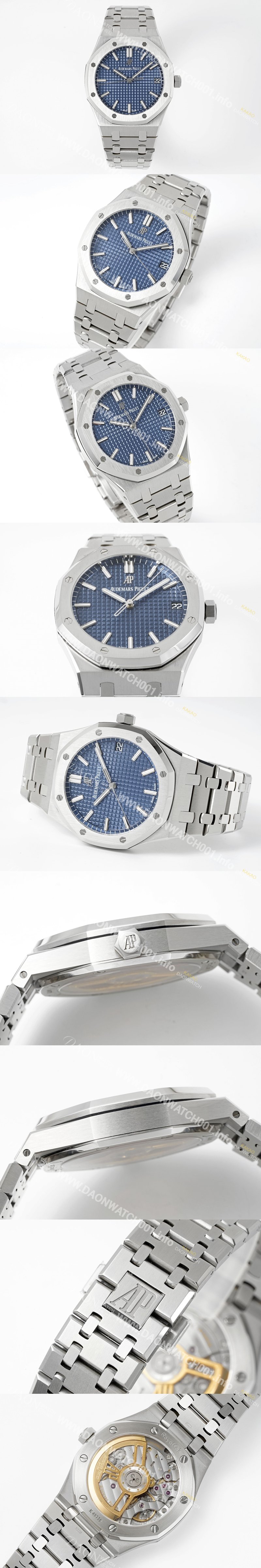 홍콩명품 [오데마피게] 남성용 로얄오크 15500ST.OO.1220ST.01 41mm 오토매틱 Cal.4302 무브먼트 블루 다이얼 aud6538